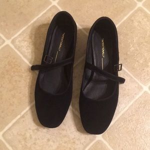 Intentionally Blank Black Velvet Mary Janes